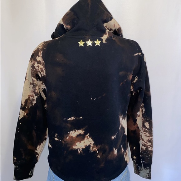 *CUSTOM DYED HOODIE W/FAUX FUR HOOD - Picture 5 of 5